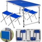 Комплект маса с 4 стола сгъваеми за къмпинг