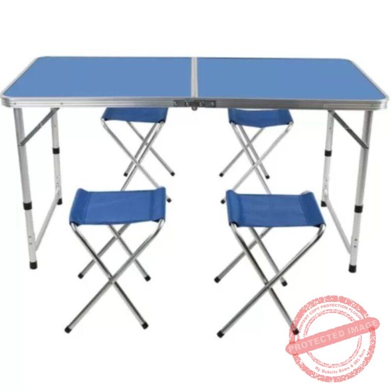 Комплект маса с 4 стола сгъваеми за къмпинг