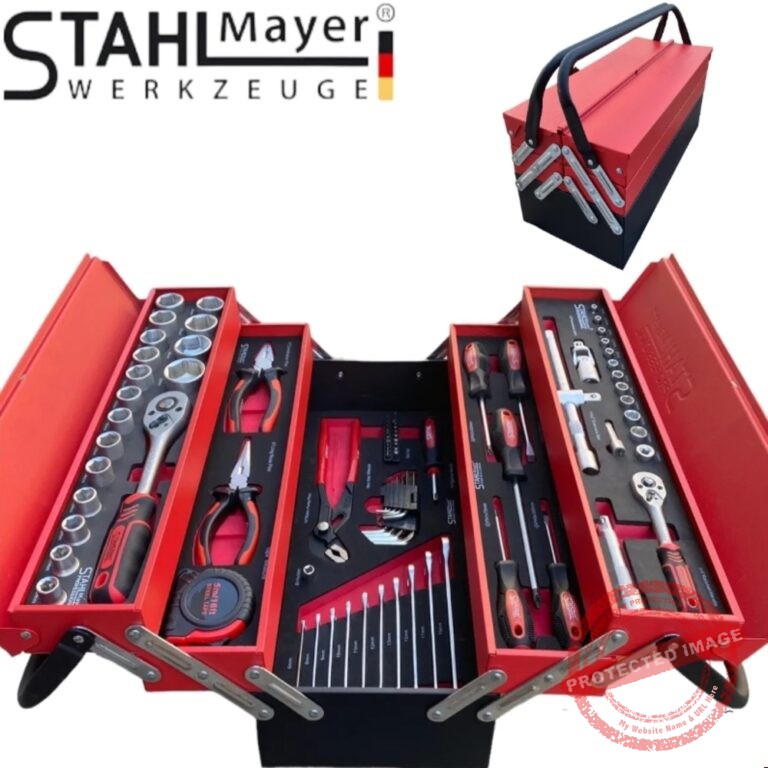 Сгъваем метален куфар с инструменти 86 части StahlMayer